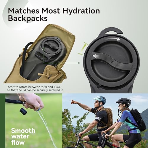 MARCHWAY 2L/2.5L/3L TPU Hydration Bladder, Ultra Durable Water Reservoir Bag with Insulated Tube for Hydration Pack for Cy...