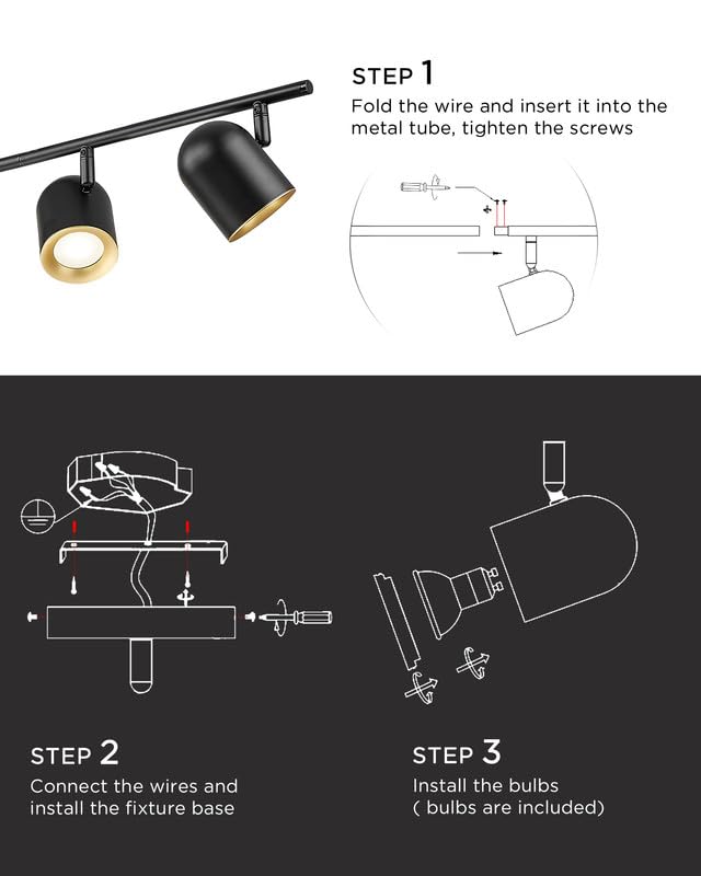Femila 44 Adjustable Led Track Light  4000K Black Ceiling Track Lighting Fixture  350?Rotatable  Modern Led Track Light Kit  4Fs78Tl-5 Bk