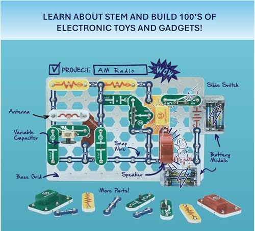 Snap Circuits Classic SC-300 Electronics Exploration Kit | Over 300 Projects | Full Color Manual Parts | STEM Educational ...