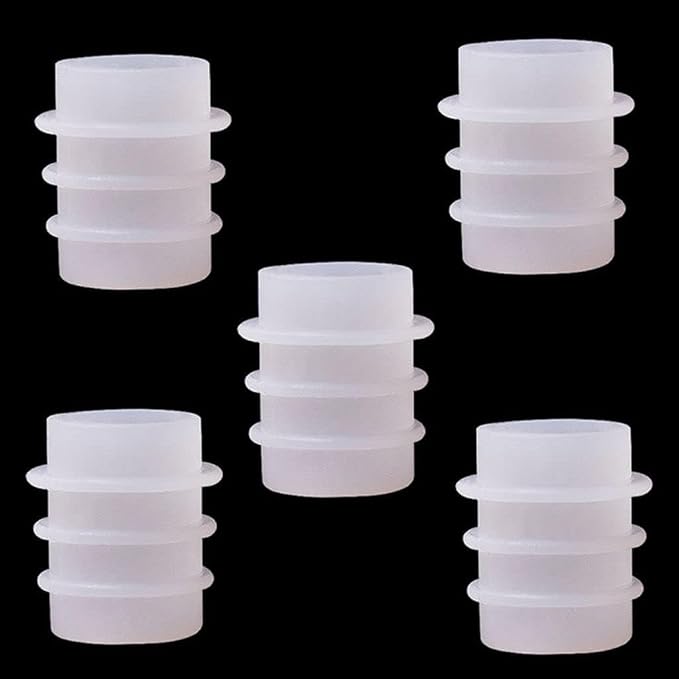 5pcs White Bottle Stopper Silicone Mold,Crystal Epoxy Wine Bottle Stopper Mold,Reusable Beverage Bottle Stoppers Silicone Molds(Cork Cover) Wine Stoppers and Pourers Wine Stoppers Bar and Wine Tools