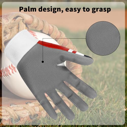 WATSAVPUP Youth Baseball USA Flag Glove American Flag Batting Gloves Comfortable Fit Breathable Durable Lightweight Design...