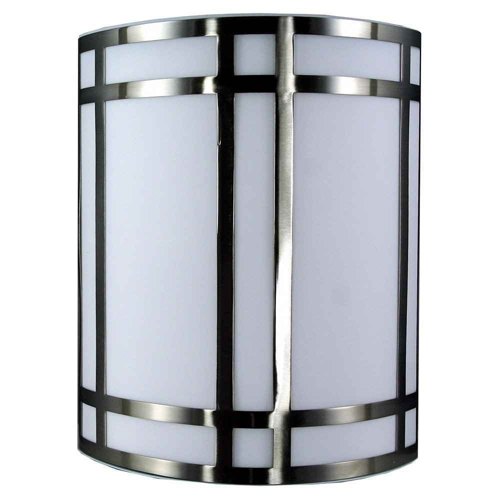 Cal Lighting LA-162-BS Transitional Wall Lamp, Metal, Silver