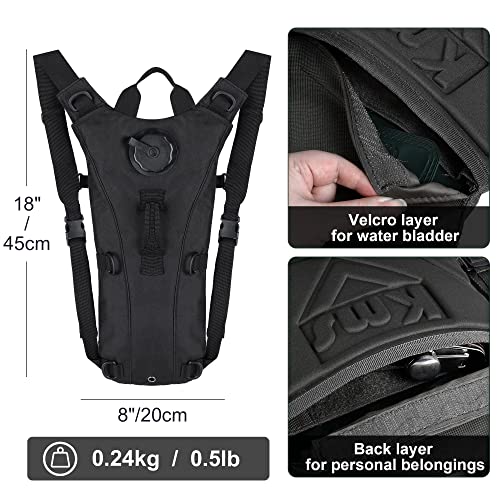 Outplea Tactical Hydration Pack Backpack with 3L Water Bladder for Men, Leakproof Military Rave Water Backpack for Running...