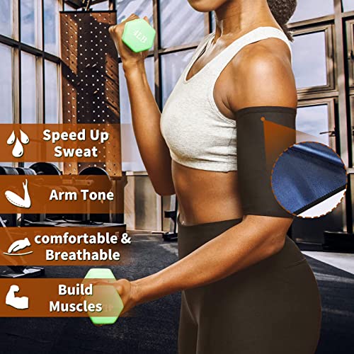 huiming Women's Arm Trimmers Compression Sleeve Sweat Bands Slimmers for Workout Sport