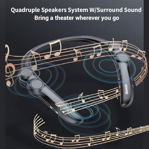 Dawsho Neckband Bluetooth Speaker, Wireless Wearable Speaker w/Built-in Mic,78g Lightweight, High Fidelity 3D Stereo Soun...