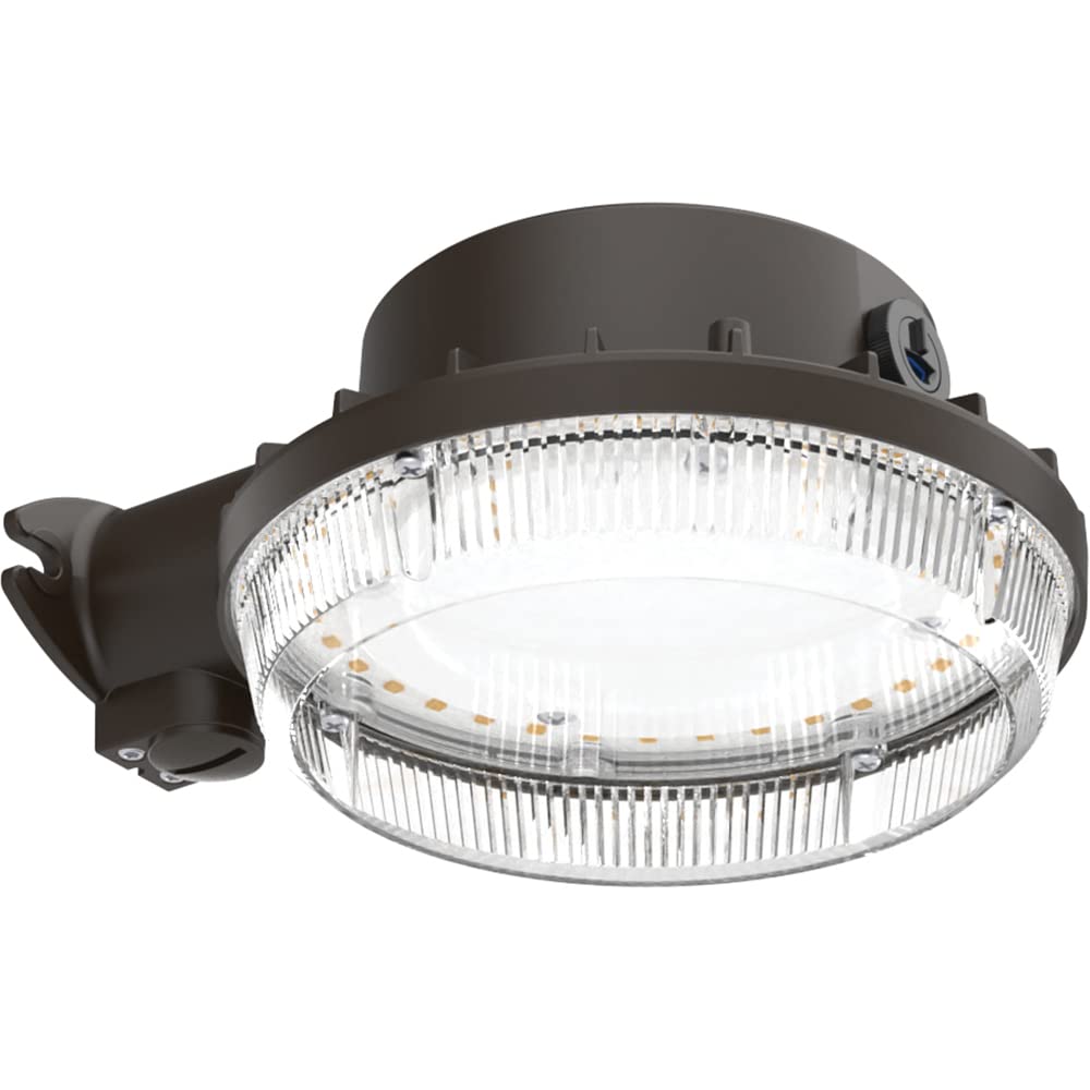 Lithonia Lighting Barnguard Led Barn Light  Dusk To Dawn Outdoor Lighting  4000K Cool White  Wall Or Pole Mountable Yard Light Fixture  120V  Aluminum  Dark Bronze