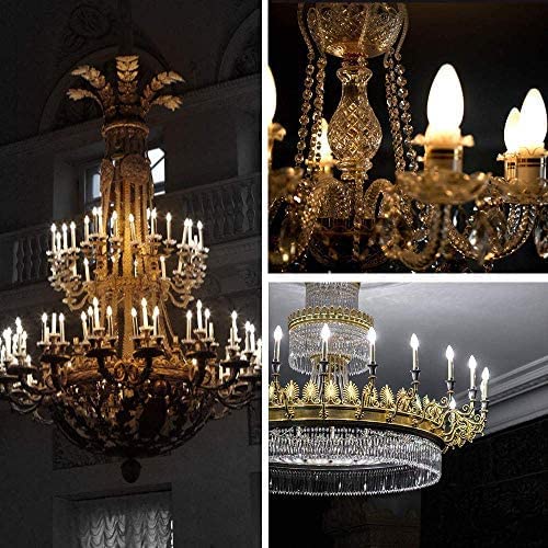 Energetic Led Candelabra Light Bulbs B10, 24 Pack, 5000K Daylight, Dimmable, E12 Base, 60W Equivalent, Glass