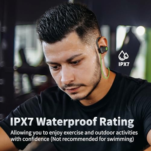 JOYWISE Bluetooth Headphones, Wireless Earbuds IPX7 Waterproof Bluetooth 5.3 Headphones with 16Hrs Playtime Stereo Bass He...