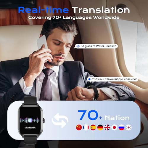 ChatGPT AI Translation Smart Watch, AMOLED Display Fitness Tracker, Fitness Watch,Watches for Man and Women,Titanium Alloy...