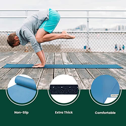 Jade Fusion Yoga Mat, Luxurious Comfort & Sturdy Workout Mats for Home Gym, 68" and 74" Yoga Mat Thick, Non-Slip Workout M...