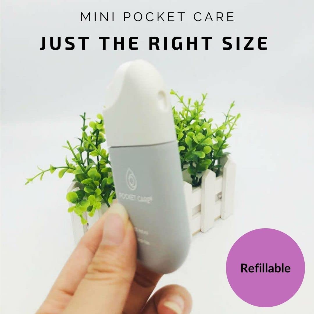 POCKET CARE | 2 Pack Unscented Hand Moisturizing cleanser Spray .50 Fl OZ each bottle - natural moisturizing | Organic | Travel