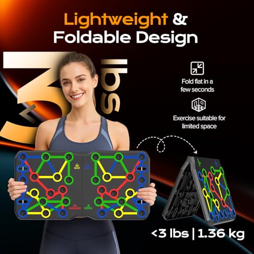 AERLANG Extra Large Push Up Board 26.2" x 13.8", Portable 30-in-2 Workout Set for Push Up, Multi-functional Pushup Stands ...