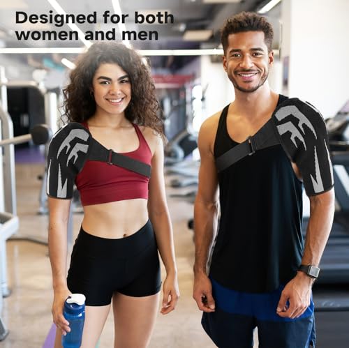 STABLIX Shoulder Brace, Rotator Cuff Support Brace for Pain Relief, Shoulder Sleeve for Preventing Strains and Dislocatio...