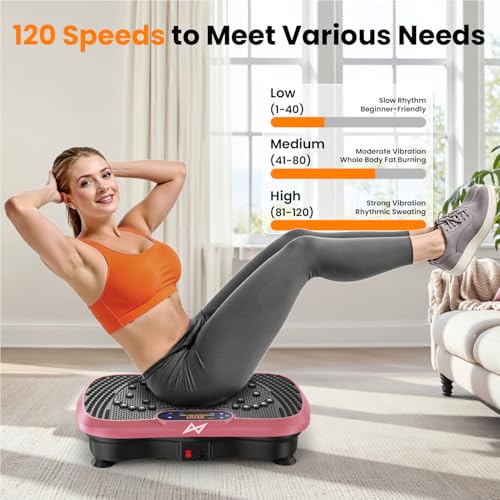 AXV Vibration Plate Fitness Platform Exercise Machine Vibrating Shaking Full Body Shaker Workout Vibrate Stand Shake Board...