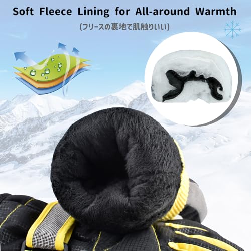 Azarxis Kids Children Ski Gloves Winter Snow Gloves Waterproof Winter Warm Glove for Snowboarding, Sledding