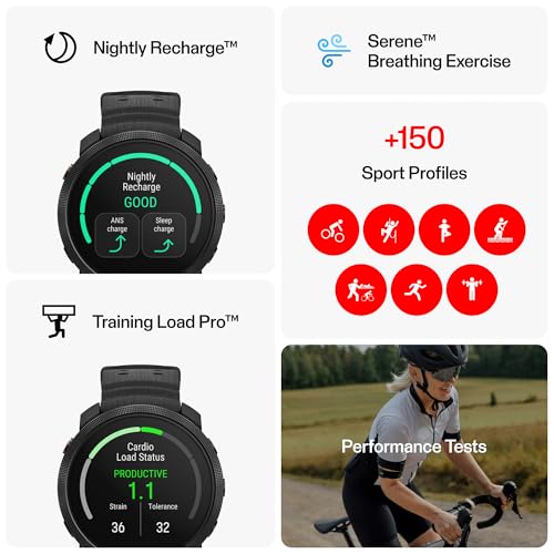 Polar Vantage M3 – Multi-Sport Smartwatch with AMOLED Display, Dual-Frequency GPS, Turn-by-Turn Navigation, Up to 7-Day Ba...