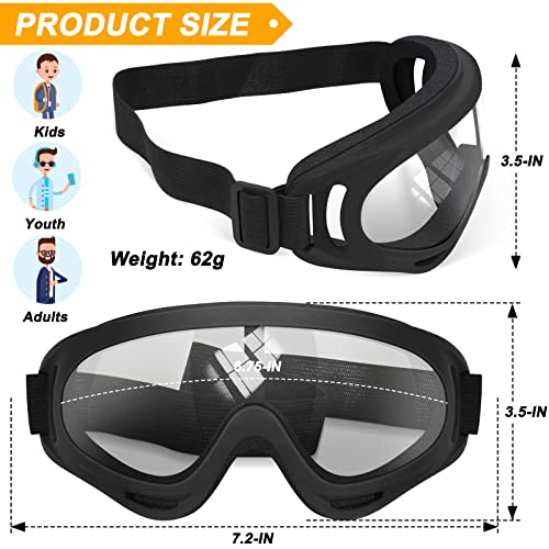 OXG 5 Pairs Motorcycle Goggles for Youth Men Women, ATV Ski Goggles Anti-UV Dustproof Windproof Dirt Bike Goggles Fit Helmet
