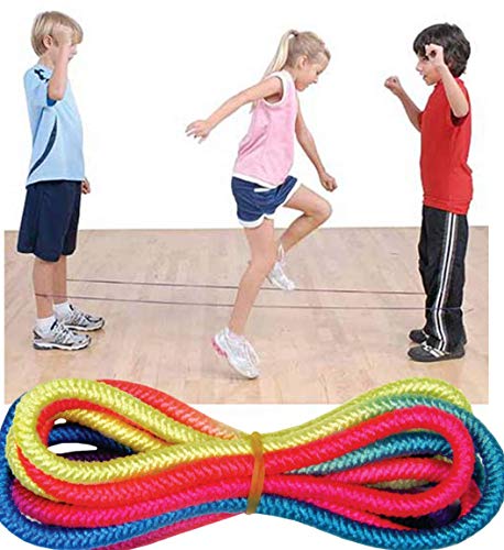 2CHILL Chinese Jump Rope (Pack) Elastic Skipping Rope Game for Kids & Adults | Colorful Stretchy Jump Rope for Kids, Girls...