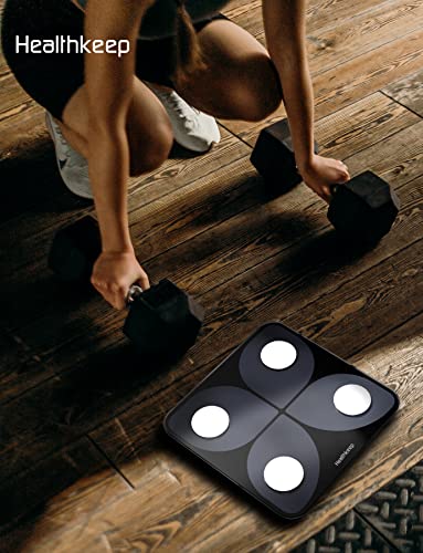 Body Fat Scale, Smart Bathroom Weight Scale, BMI Body Composition Monitor, High Precision Health Analyzer with Smartphone ...