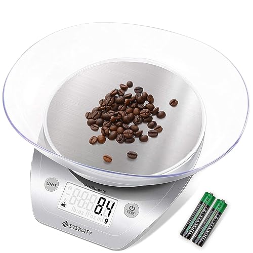 Etekcity 0.1g Food Kitchen Scale, Bowl, Digital Grams and Ounces for Weight Loss, Dieting, Baking, Cooking, and Meal Prep,...