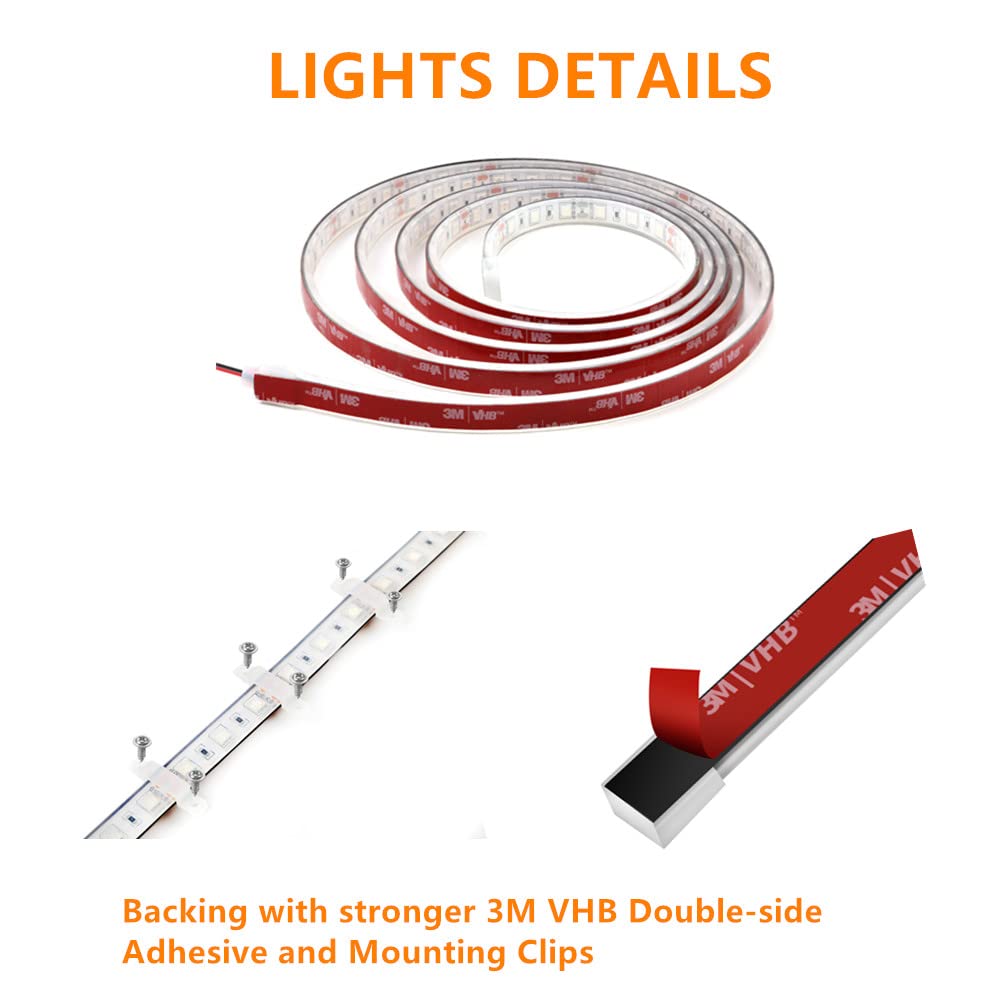 Rolightic Marine Submersible Boat Led Strip Lights  12V 8Ft Ip68 Waterproof Underwater Boat Lights  Boat Interior Light  Boat Deck Light Courtesy Lighting For Fishing Pontoon Kayak Boats  White