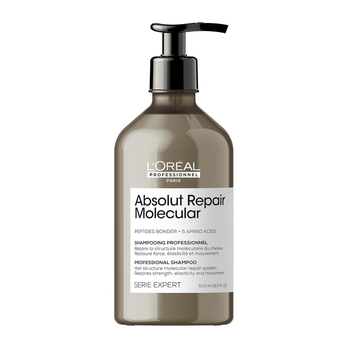 L'Or  al Professionnel Paris Absolut Repair Molecular Shampoo - Repairs Damage & Restores Strength For All Damaged Hair, With Pe