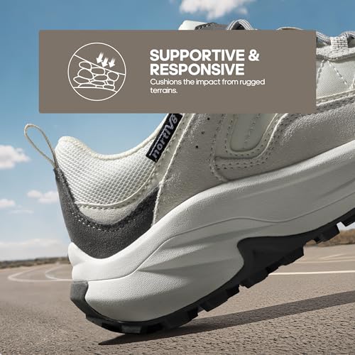 NORTIV 8 Women's Waterproof Hiking Shoes with Arch Support Outdoors Leather Walking Trekking Camping Tennis Workout Cross ...