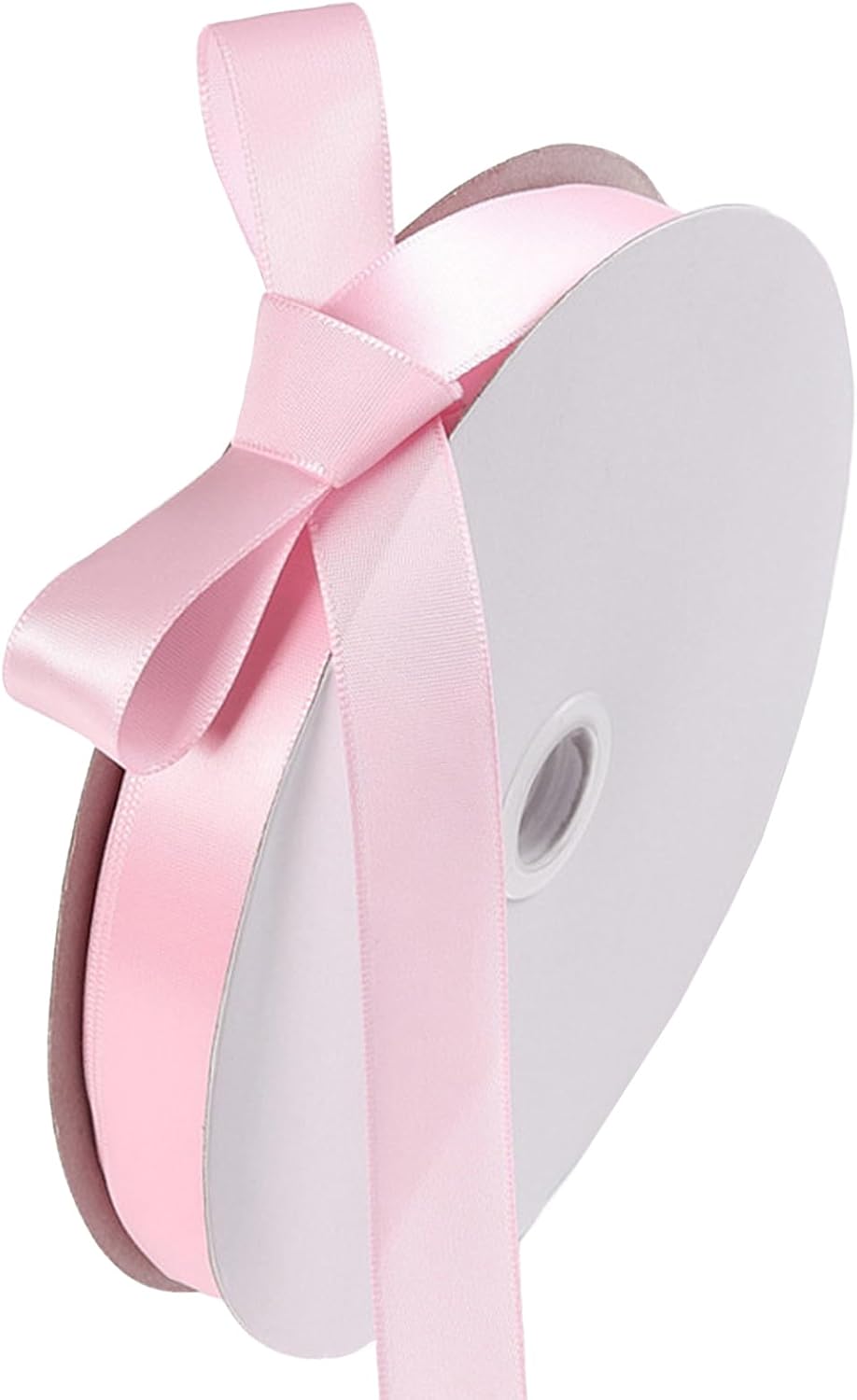 5/8" x 100 Yards Light Pink Polyester Satin Ribbon Single Faced Bulk Fabric Ribbons for Gift Wrapping, Crafting, Bows Making, Sewing, Wedding, Home Decor