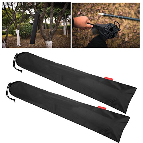 Tomotato 2Pcs Tent Pole Bag, 31.5in Trekking Poles Carrying Bag Tent Stakes Bag Black Portable Canopy Pole Storage Bag Cam...