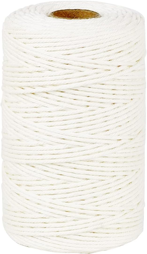 PerkHomy Cotton Butchers Twine String 500 Feet 2mm Twine for Cooking Food Safe Crafts Bakers Kitchen Butcher Meat Turkey S...