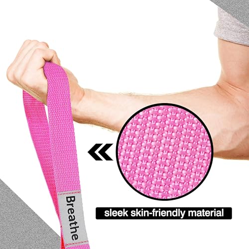 LXLOVESM Stretching Strap Yoga Strap with 10 Loops, Non-Elastic Stretch Band for Physical Therapy, Flexibility, Exercise, ...