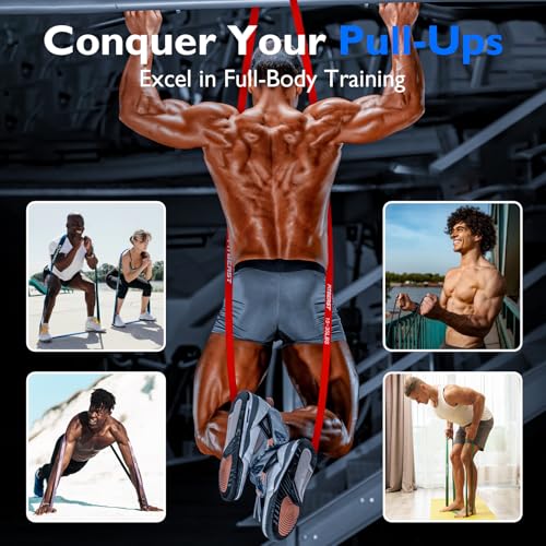 FitBeast Resistance Bands Set, Pull Up Assist Bands for Strength Training, Powerlifting, Muscle Toning, Yoga, Mobility Exe...