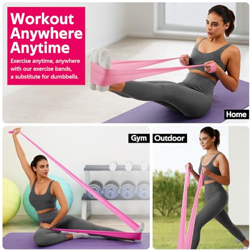 WALITO Resistance Bands for Working Out, Exercise Bands for Women and Men, Workout Bands for Physical Therapy, Stretch, Re...