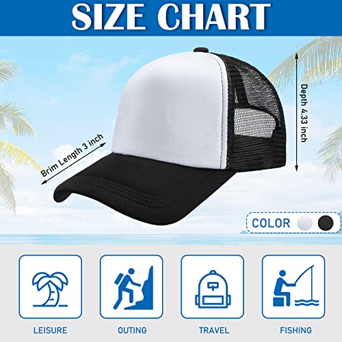 Giegxin 24 Pcs Mesh Trucker Hats Bulk Baseball Cap Beach Hat for Men and Women Wholesale Structured Front Panel Back Ball Cap