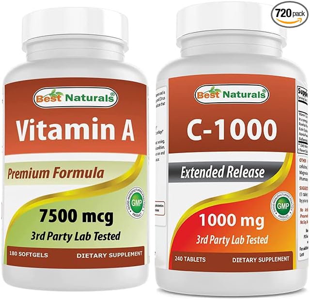 Best Naturals Vitamin A 25000 IU & Vitamin C 1000 mg