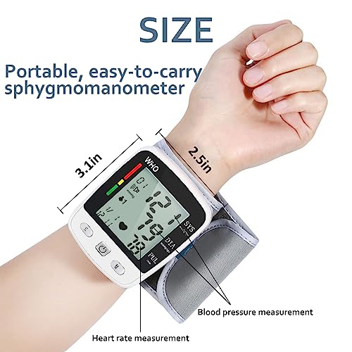 Blood Pressure Monitor, Irregular Heartbeat Detector, Automatic BP Monitor 90x2 Reading Memory and Large LCD Display, USB ...