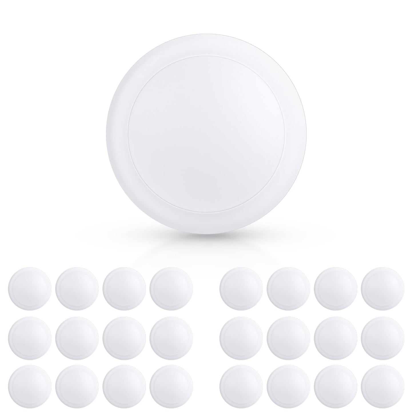 Ecoeler 5/6 Inch Led Disk Lights  Dimmable Flush Mount Disc Downlight  16.5W  1100Lm  3000K Warm White  Low Profile Recessed Can Lighting For Bedroom  Office  Garage  Etl & Fcc  24 Pack
