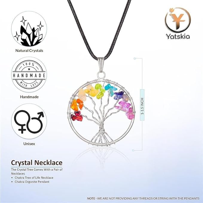 YATSKIA Lapis Lazuli Crystal Tree of Life - Healing Crystals and Stones - Crystals Decor - Crystal Gifts for Women - Good Luck Gifts