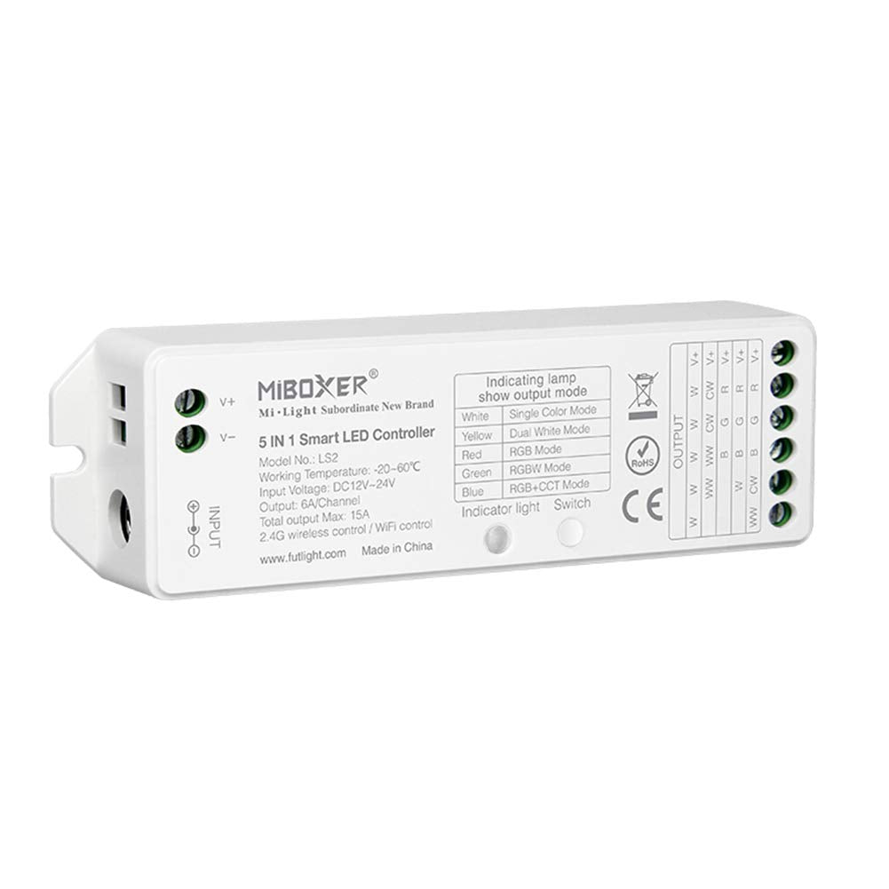 Lgidtech Ls2 Led Strip Light Controller, Rgb+Cct, Smartphone App Control, Pack Of 1, Plastic