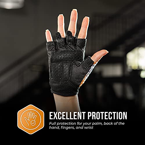 Contraband Pink Label 5347 Womens Designer Workout Gloves | Tie Dye Print w/Grip-Lock™ Silicone Palm