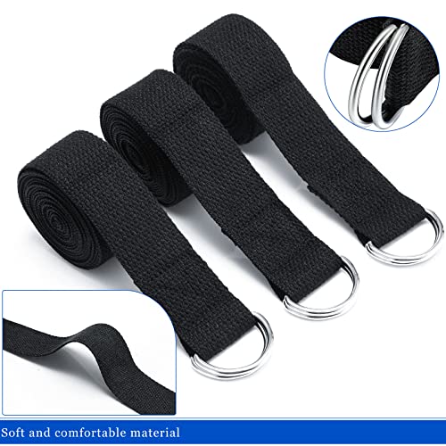 Leyndo Yoga Strap Stretching Pilates Exercise Adjustable Straps 6 ft Non Elastic Yoga Belt with Adjustable D Ring Buckle f...