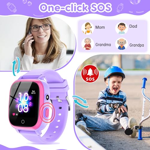 cjc 4G Smart Watch for Kids with GPS Tracker, Globally Applicable, Texting and Calling, Kids Watch for Ages 4-12 - Include...