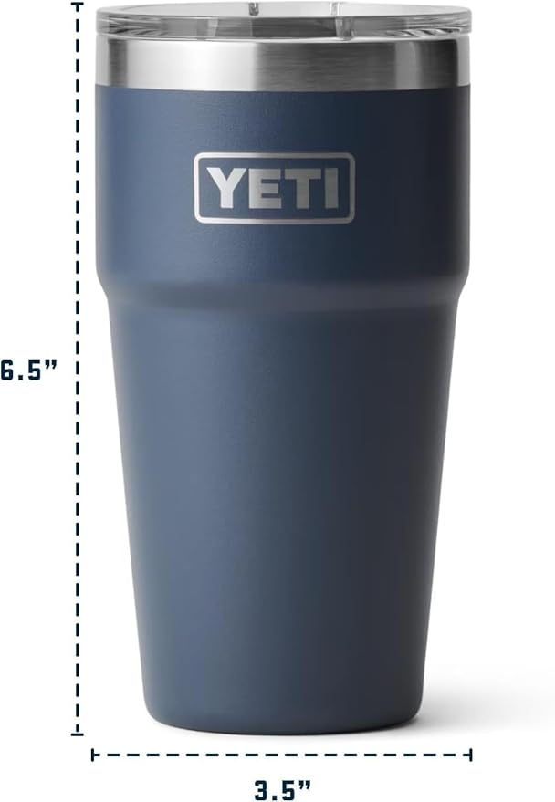 YETI Rambler 20 oz Stackable Tumbler, Stainless Steel, Vacuum Insulated with MagSlider Lid