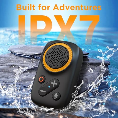 Ainostone Wearable Bluetooth Speaker Built in Mics for Hands Free Call/Voice Assistant Clip on Portable Small Wireless Spe...