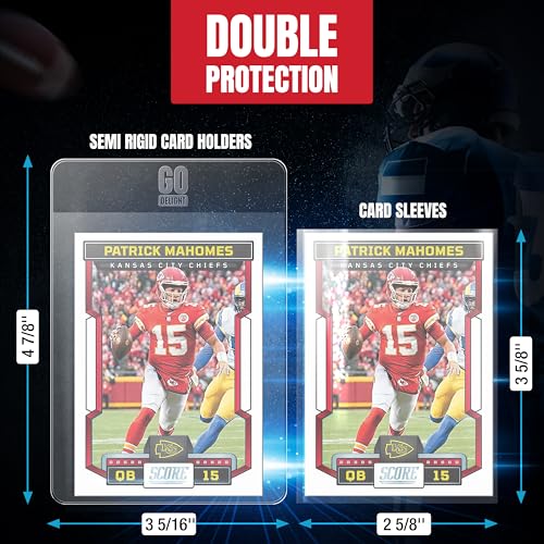 Semi Rigid Card Holders for PSA, SGC, BGS, CSG Grading – 100 Bundle - Baseball Card Sleeves - 50 Card Holders for Trading ...