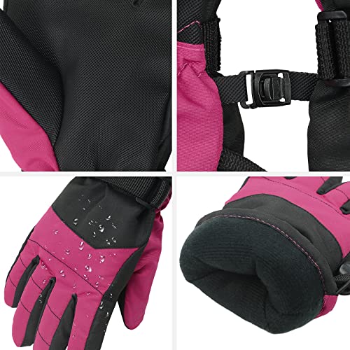 American Trends Kids Waterproof Winter Gloves Warm Snow Gloves Boys Girls Ski Gloves Toddler Mittens Windproof