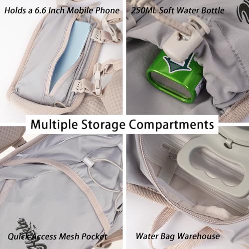 Hydration Backpack,Lightweight Water Backpack with 2L Water Bladder Running Hydration Vest Backpack for Hiking Running Cyc...