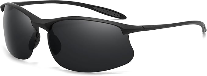 SUNGAIT Sports Sunglasses Ultra-light Rimless Polarized Sun Glasses for Men UV400 Protection Fishing Running Cycling Driving