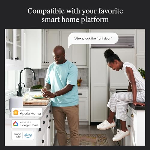 Level Smart Lock+ WiFi Deadbolt - World's Smallest Smart Lock - Apple Home Key & Voice Control - Matte Black
