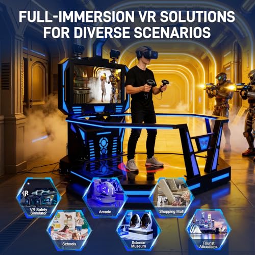 VR Omni-Directional Treadmill Platform System - Commercial Arena with 200+ Games, Remote Updates & Multiplayer Support, Al...